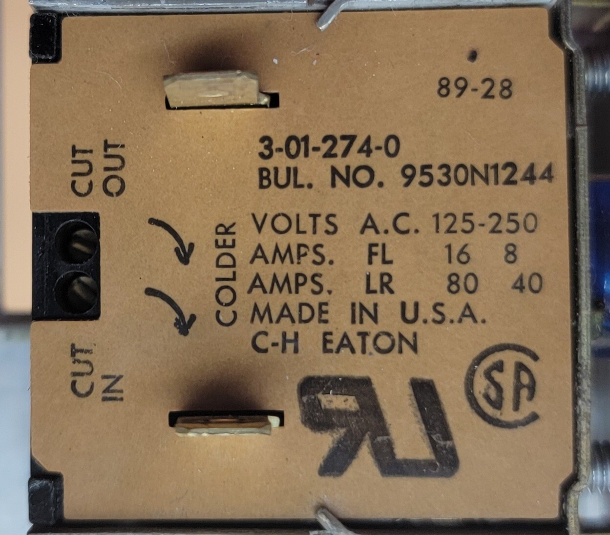 Genuine Refrigerator Sub-Zero Temperature Control Part#3-01-274-0