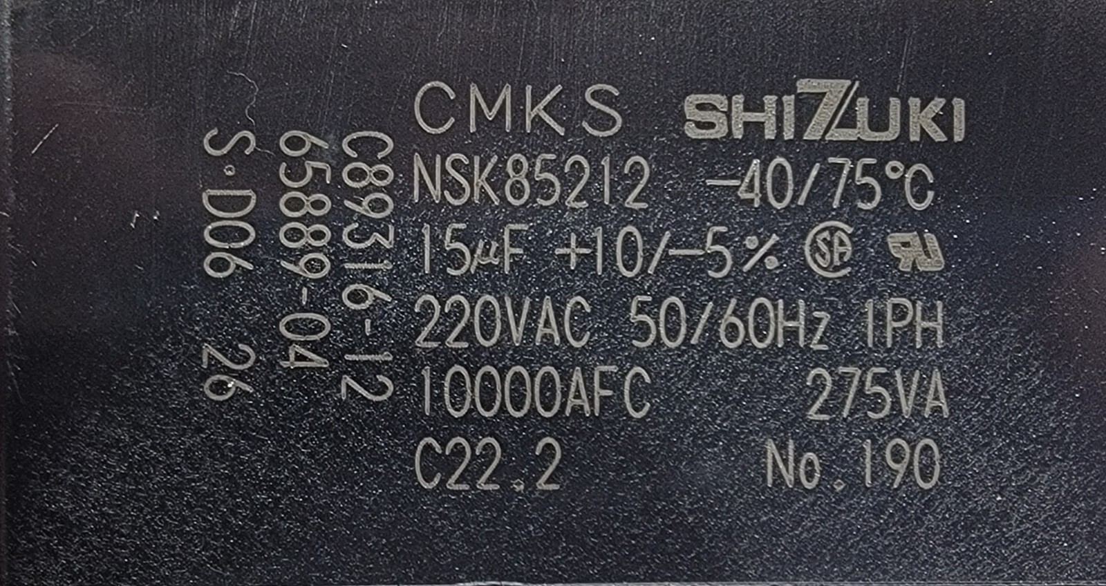 Genuine Refrigerator Viking Capacitor Part#65889-4