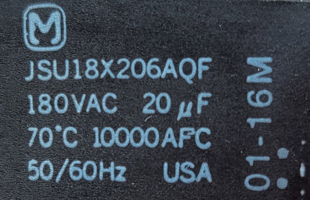Genuine Refrigerator Sub-Zero Capacitor Part#JSU18X206AQF