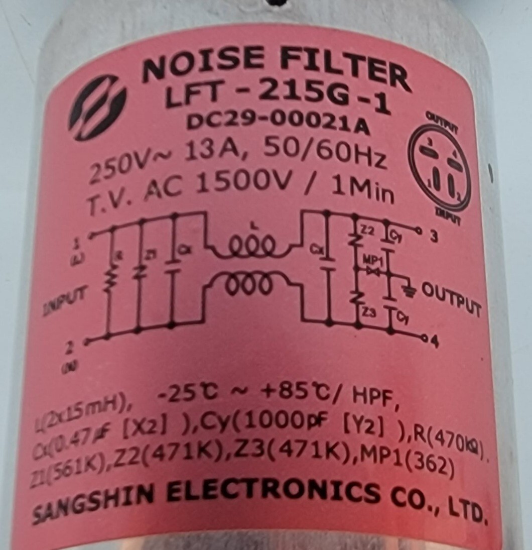 Genuine Washer Samsung Noise Filter Part#DC29-00021A