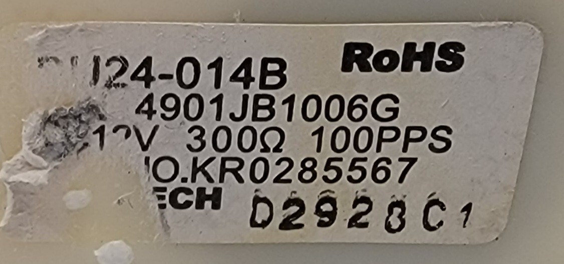 Genuine Refrigerator LG Damper Part#4901JB1006G