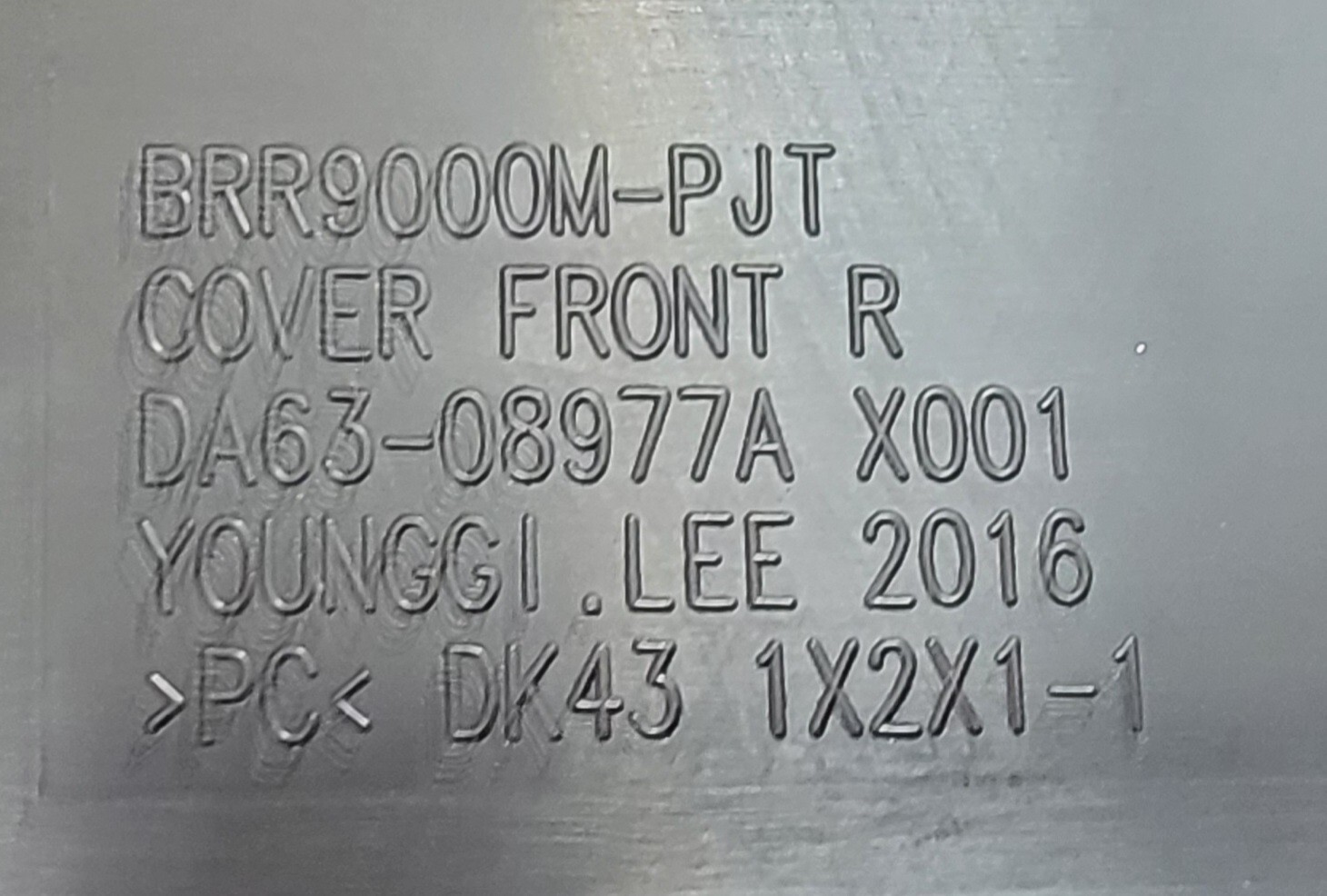 Genuine Refrigerator Dacor Front Cover Part#DA63-08977A