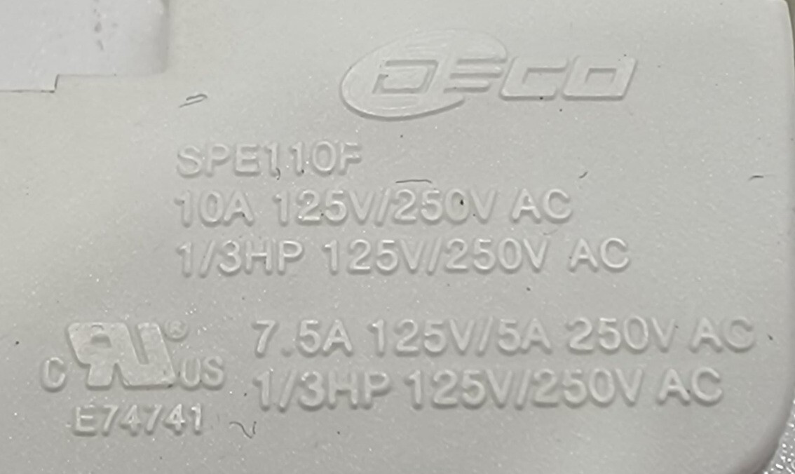 Genuine Dryer LG Door Switch Part#SPE110F