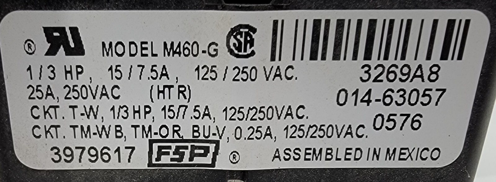 Genuine Dryer Whirlpool Timer Part#3979617