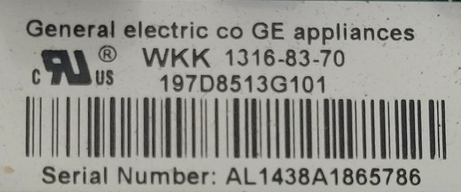 Genuine Refrigerator GE Circuit Board Part#197D8513G101