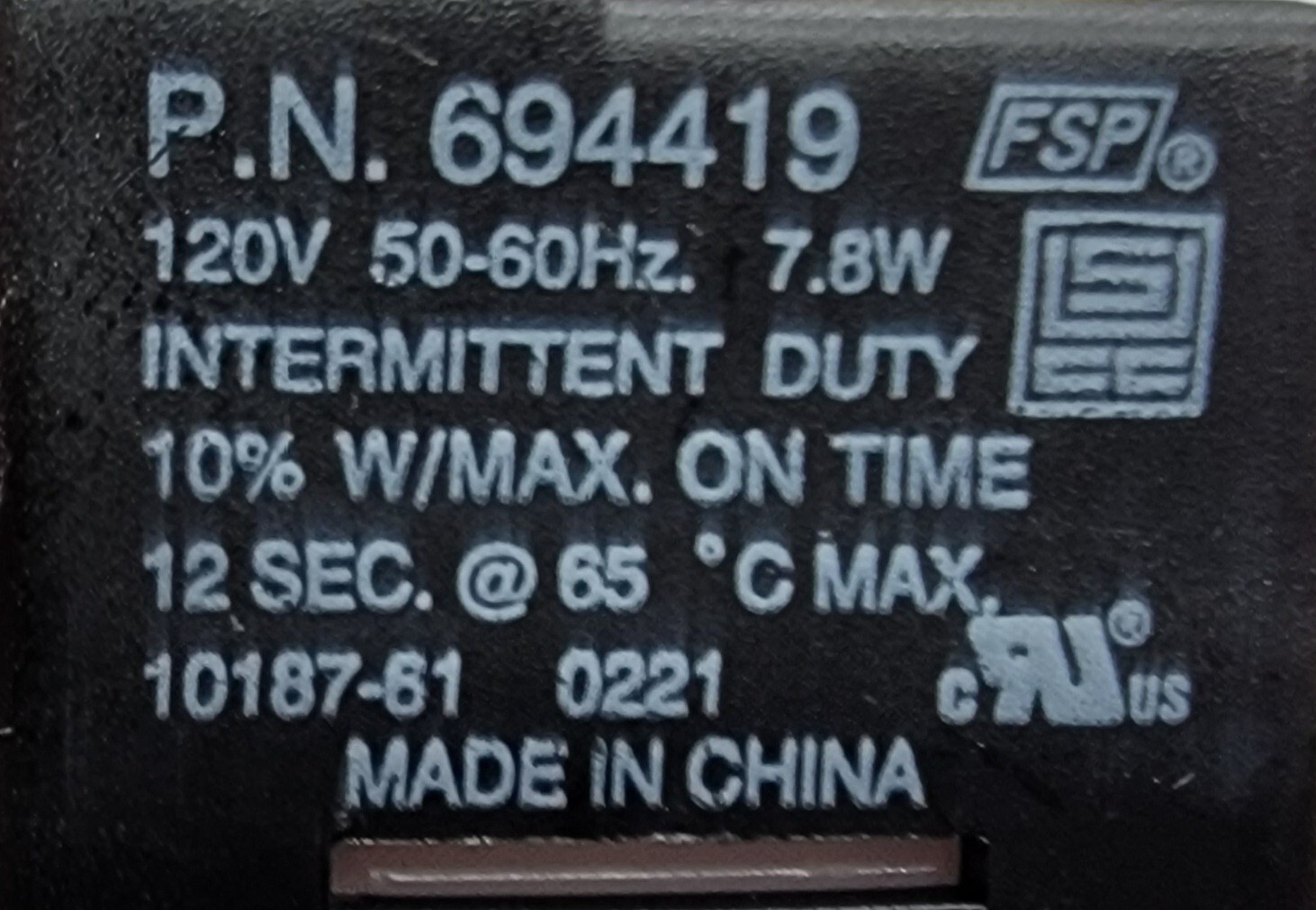Genuine Washer Whirlpool Buzzer Switch Part#694419