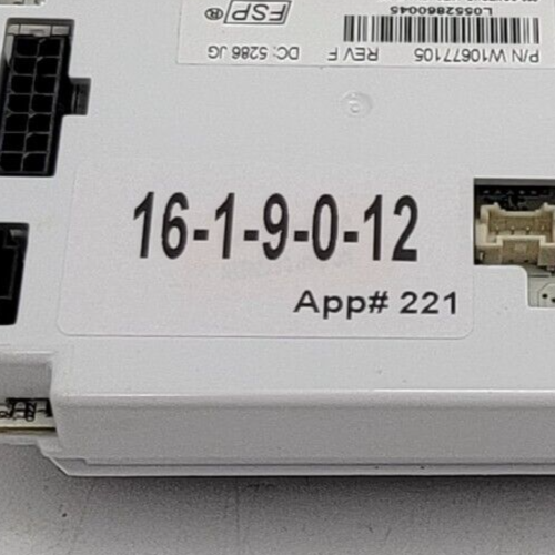 Genuine Refrigerator Kitchen Aid Display Control Board Part#W10677105