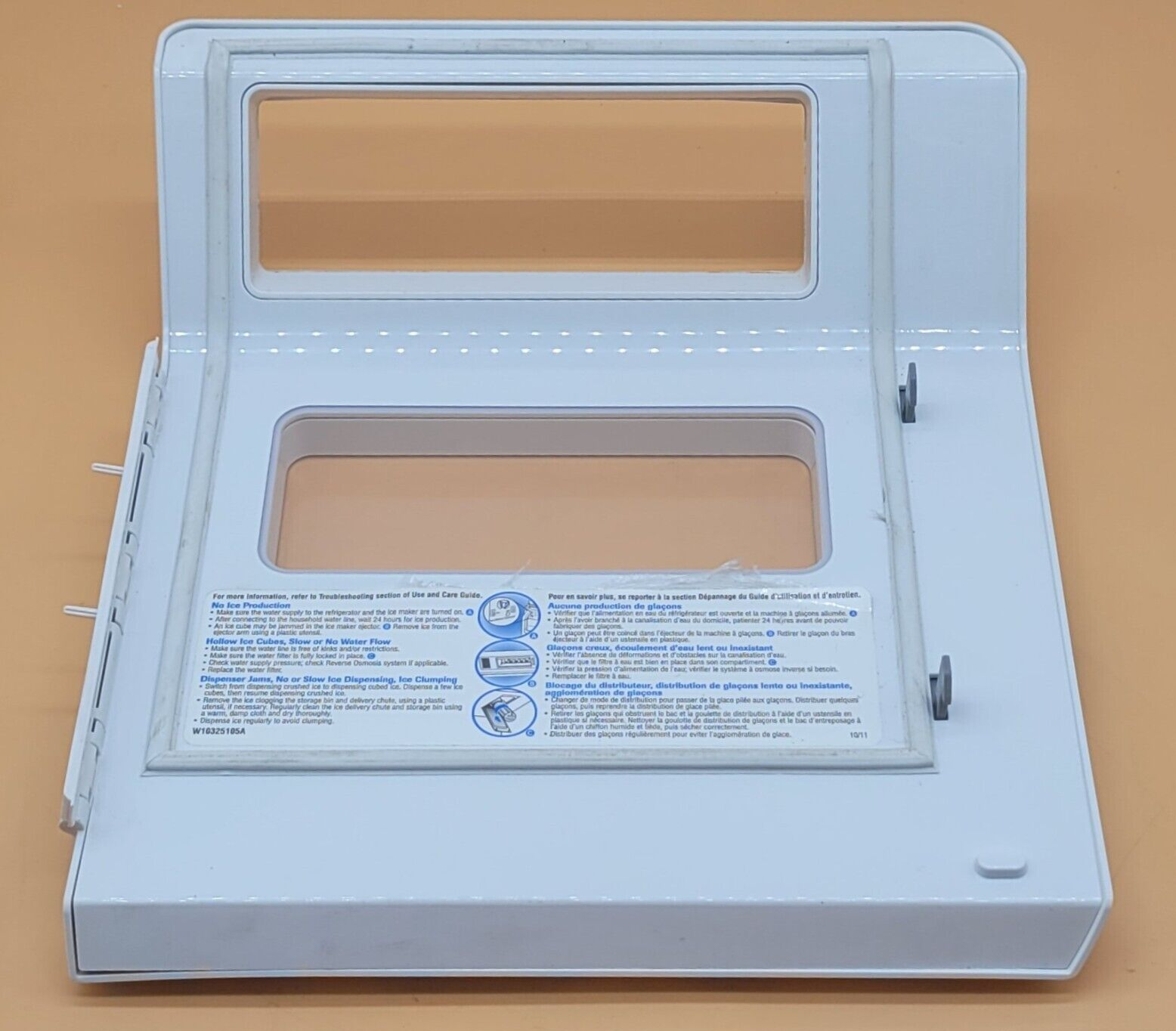 Genuine Refrigerator Kitchen Aid Ice Bin Door Part#W10325105A