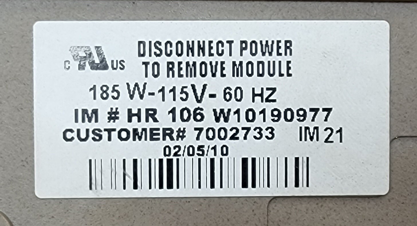 Genuine Refrigerator Sub-Zero Ice Maker Module Part#W10190977 SZ4200520