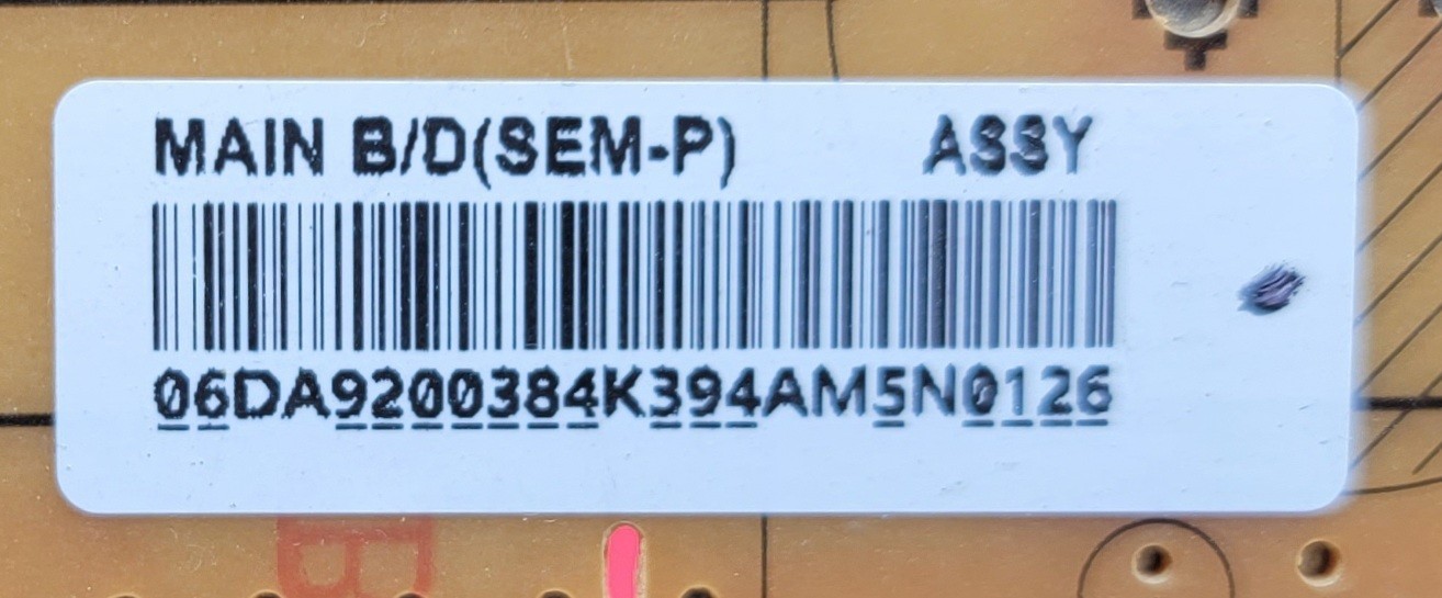 Genuine Refrigerator Samsung Control Board Part#DA92-00384K