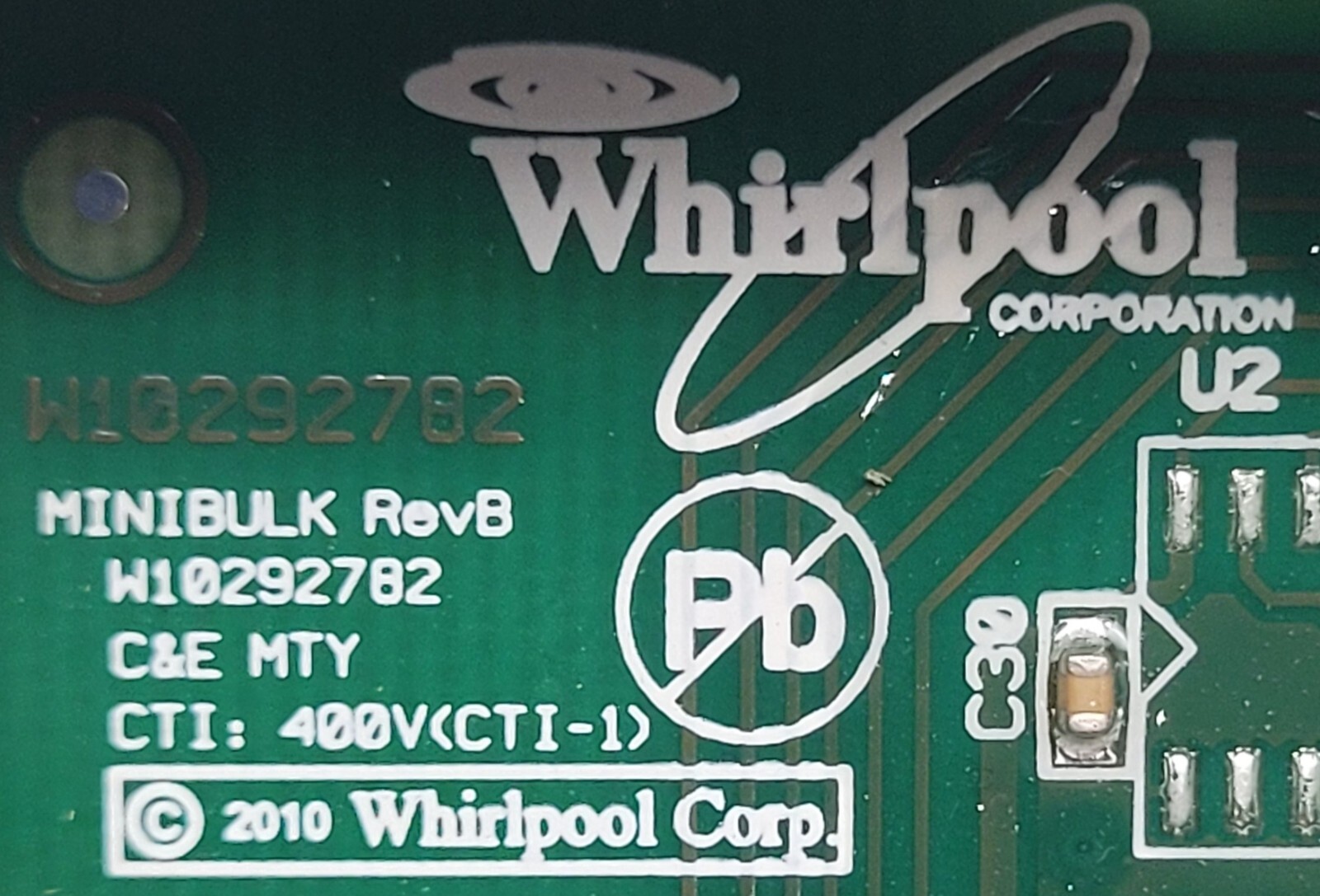 Genuine Washer Maytag Control Board Part#W10292782