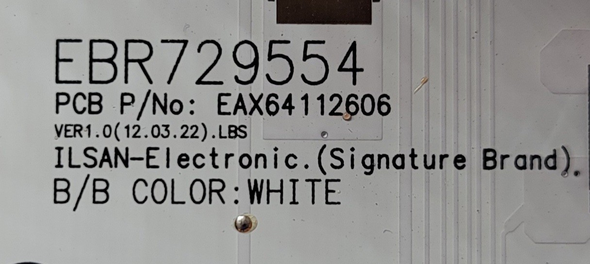 Genuine Refrigerator LG Control Board Part#EBR72955406