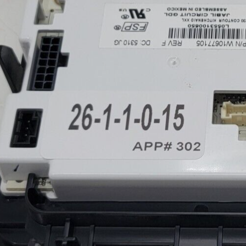 Genuine Refrigerator Kitchen Aid Display Control Board Part#W10677105