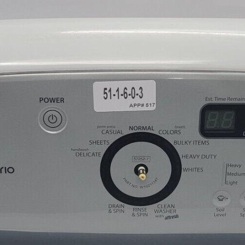 Genuine Washer Whirlpool Control Panel Part#W10298624