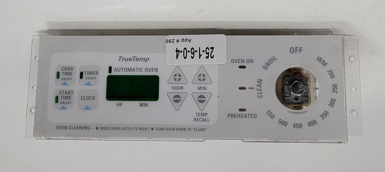 Genuine Oven GE Control Board Part#191D2818P002
