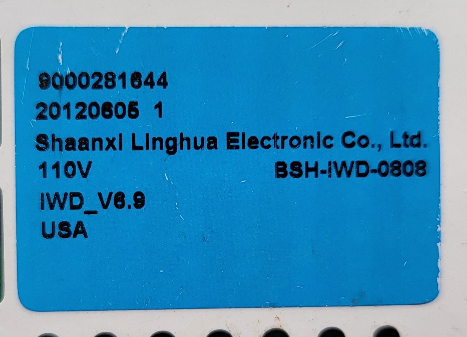 Genuine Refrigerator Bosch Control Board Part#9000281644