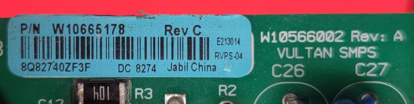 Genuine Refrigerator Whirlpool Control Board Part#W10665178