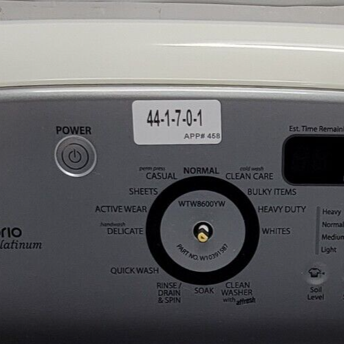 Genuine Washer Whirlpool Control Panel w/Board Part#W10394243