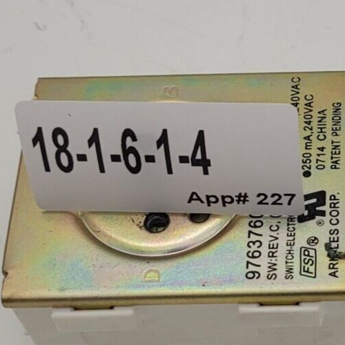 Genuine Oven Kitchen Aid Infinite Switch Part#9763760