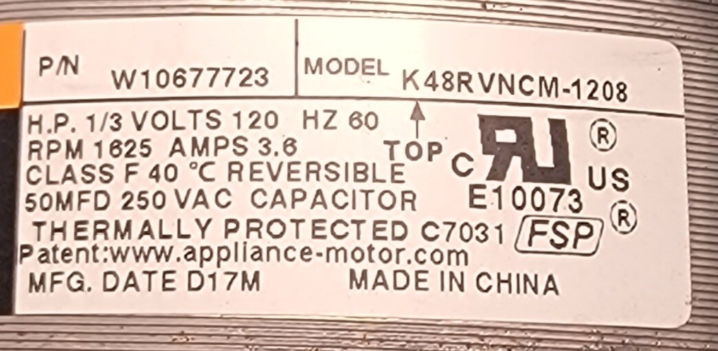 Genuine Washer Maytag Drive Motor Part#W10677723