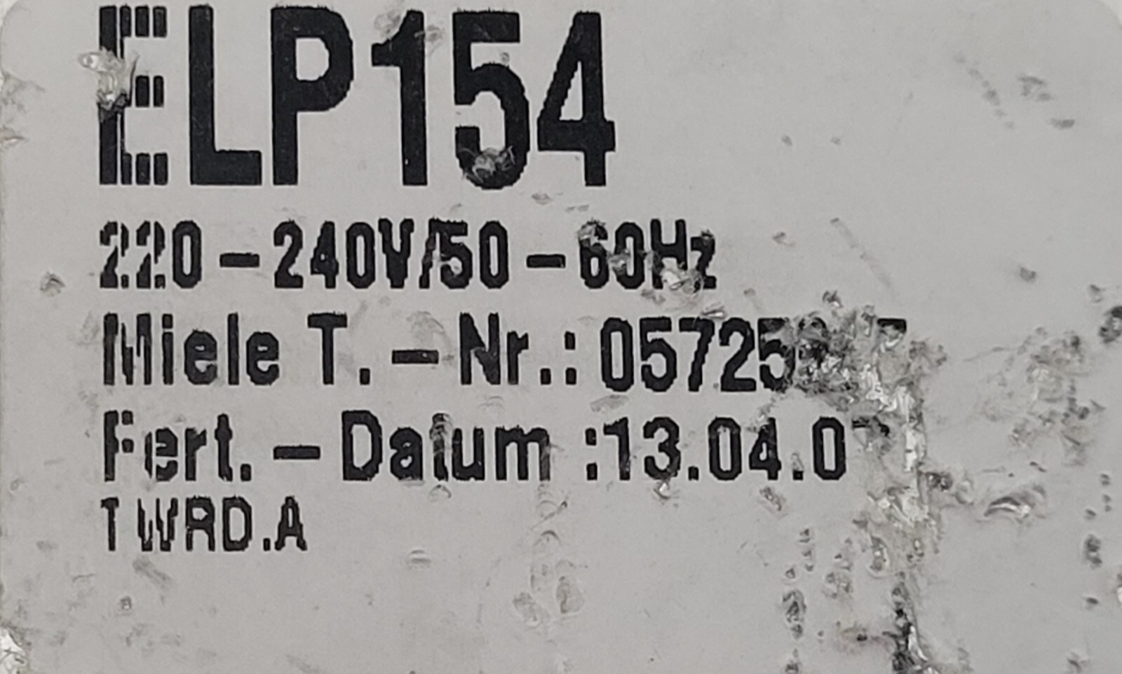 Genuine Washer Miele Circuit Board Part#05851440