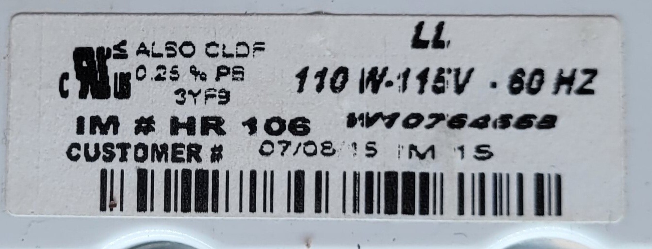 Genuine Refrigerator Whirlpool Ice Maker Part#W10764668