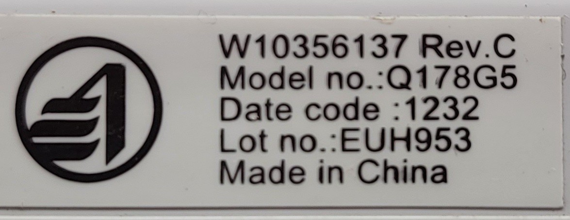 Genuine Refrigerator Whirlpool Control Board Part#W10356137
