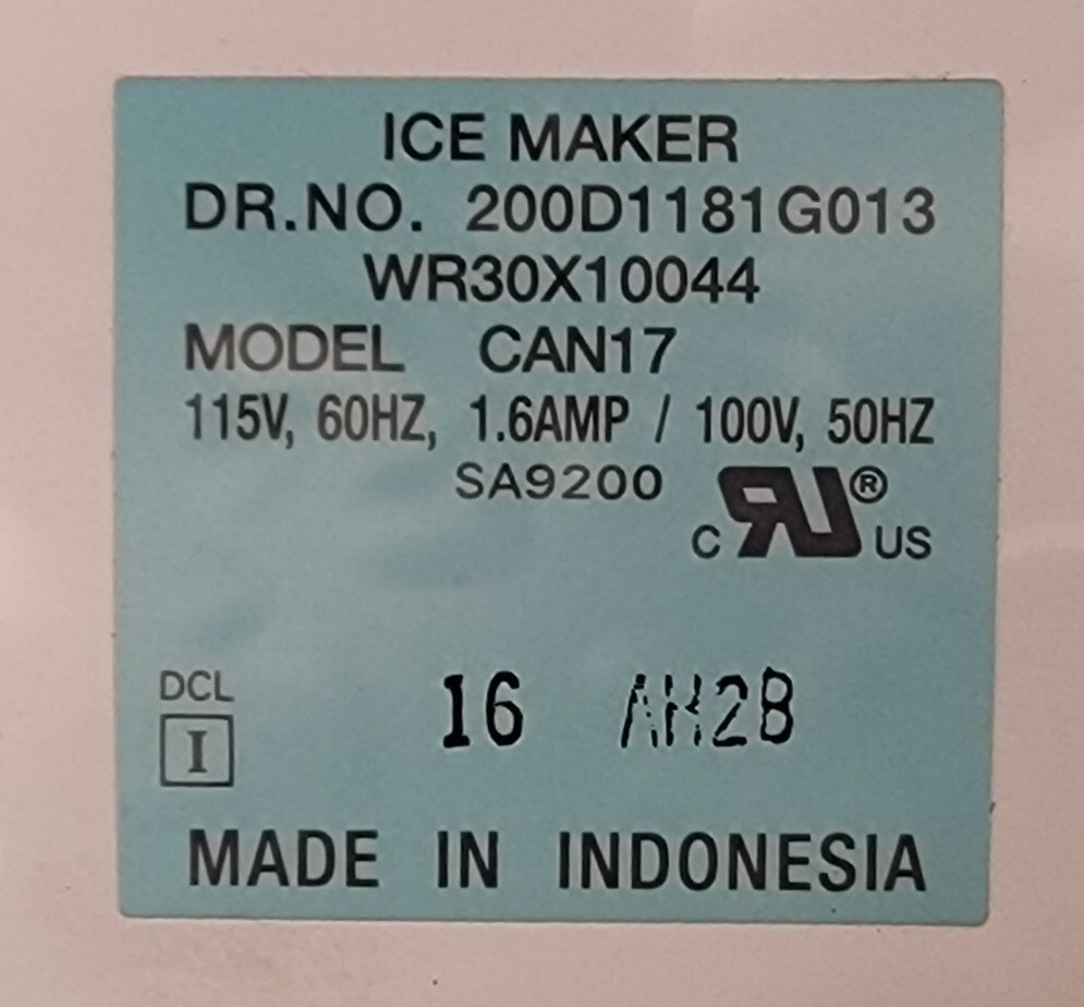 Genuine Refrigerator GE Ice Maker Part#200D1181G013