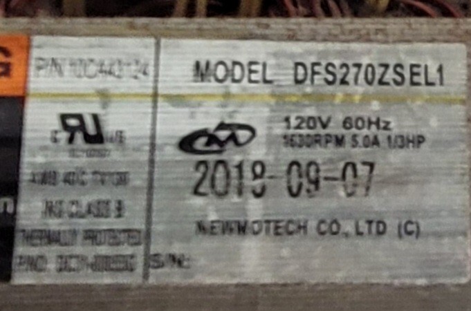Genuine Dryer Samsung Motor w/Blower Part#DFS270ZSEL1