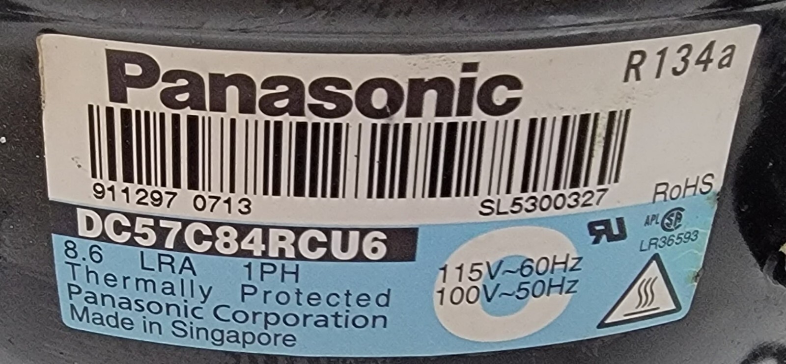 Genuine Refrigerator Kenmore Compressor Part#DC57C84RCU6