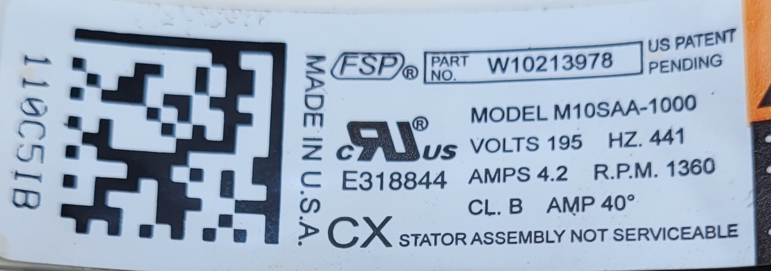 Genuine Dryer LG Stator Rotor Part#W10213978