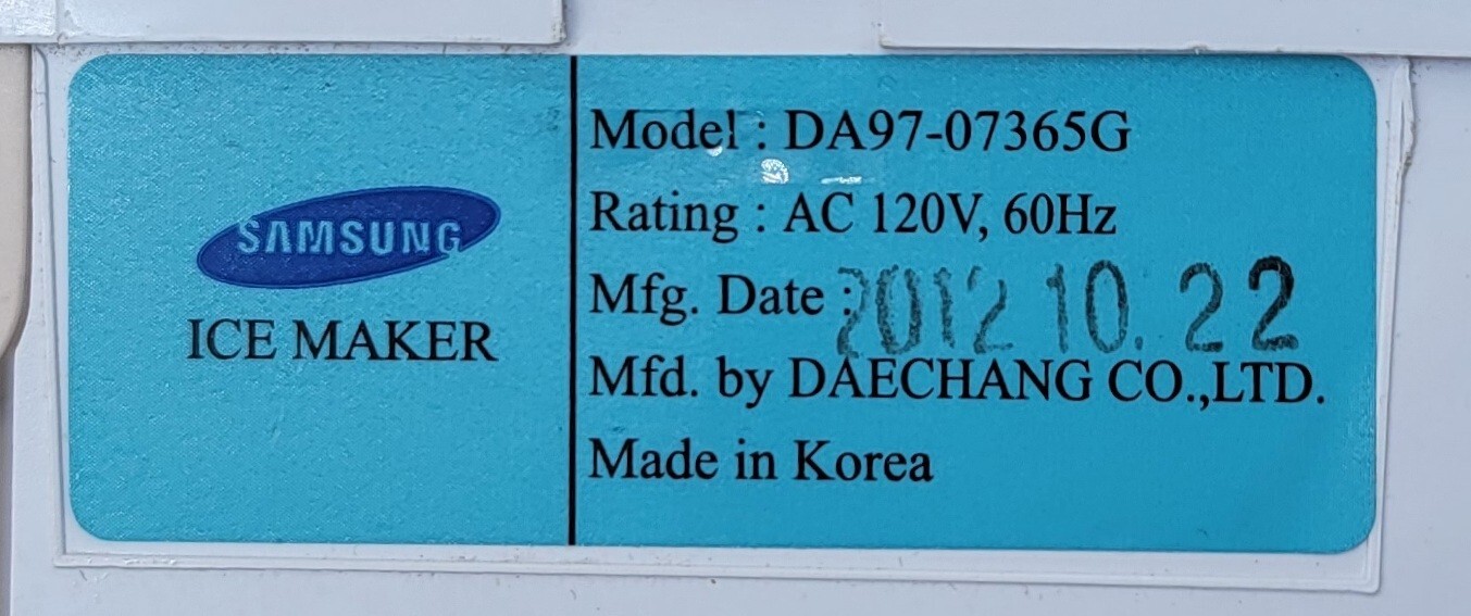 Genuine Refrigerator Samsung Ice Maker Part#DA61-05052