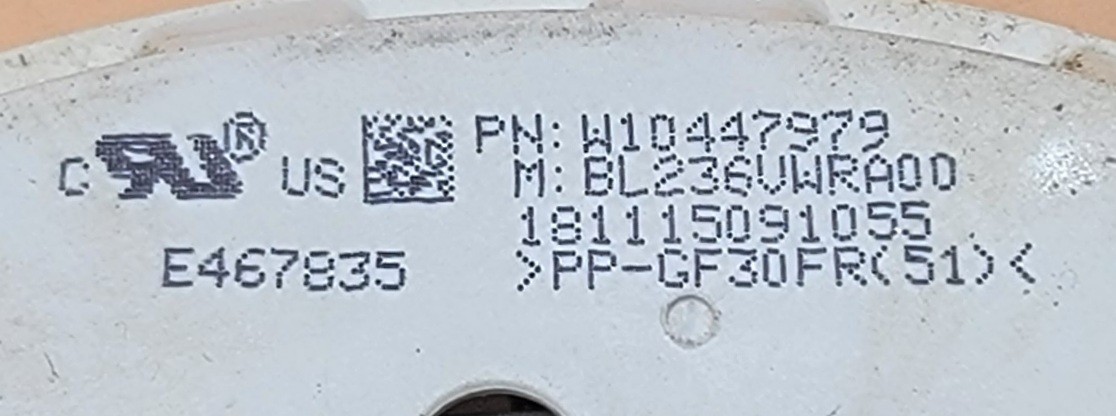 Genuine Washer Kenmore Stator Rotor Part#W10447979