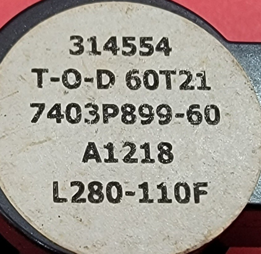 Genuine Double Oven Jenn-Air Thermostat Part#314554