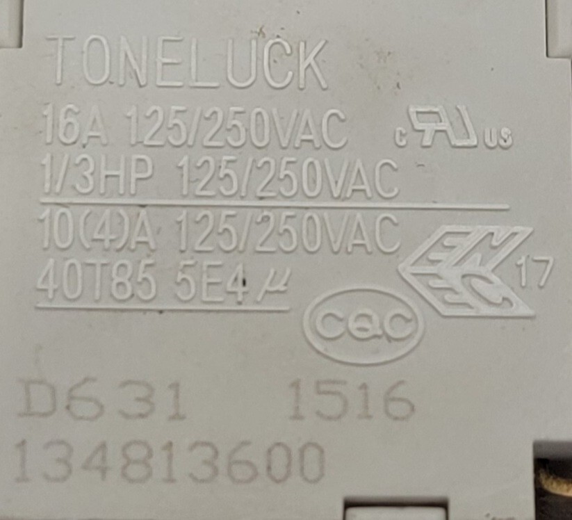 Genuine Dryer Electrolux Door Switch Part#134813600