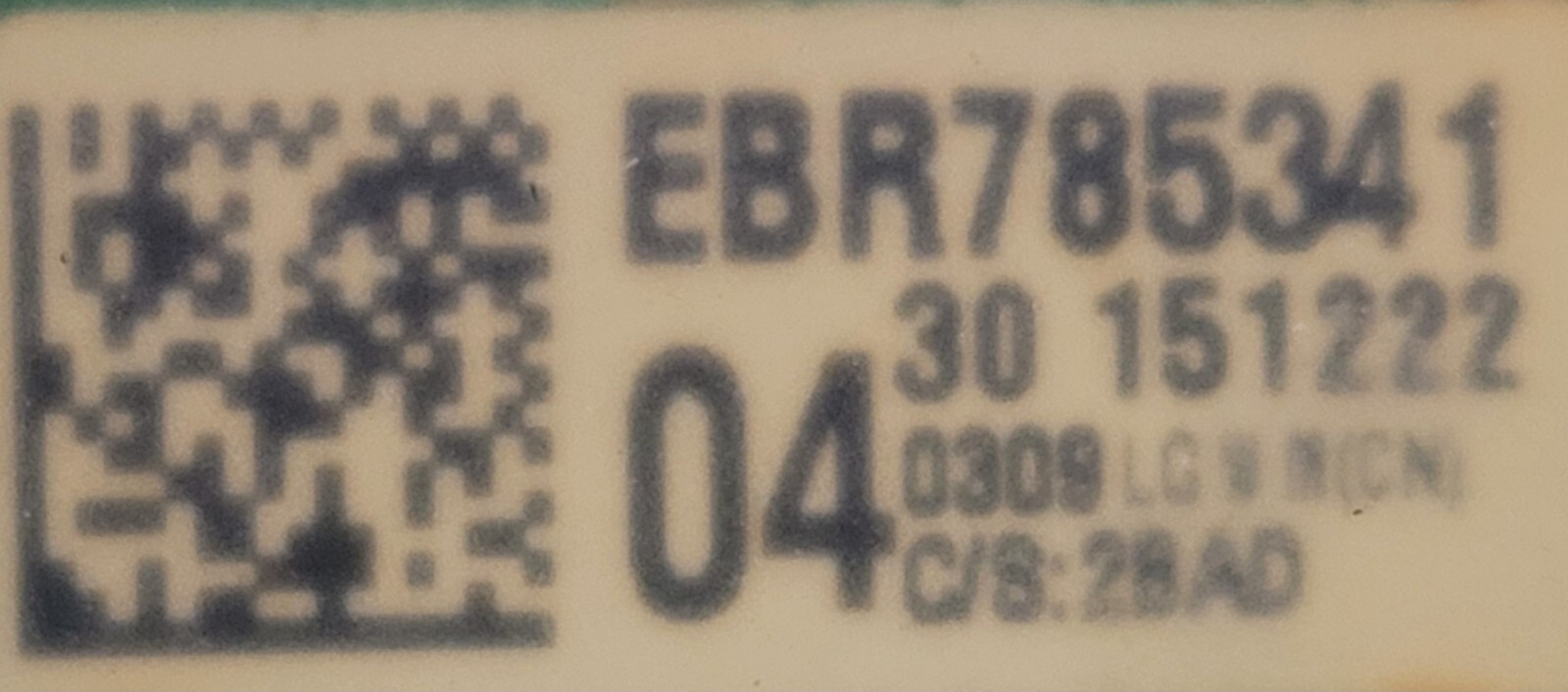 Genuine Washer LG Circuit Board Part#EBR78534104