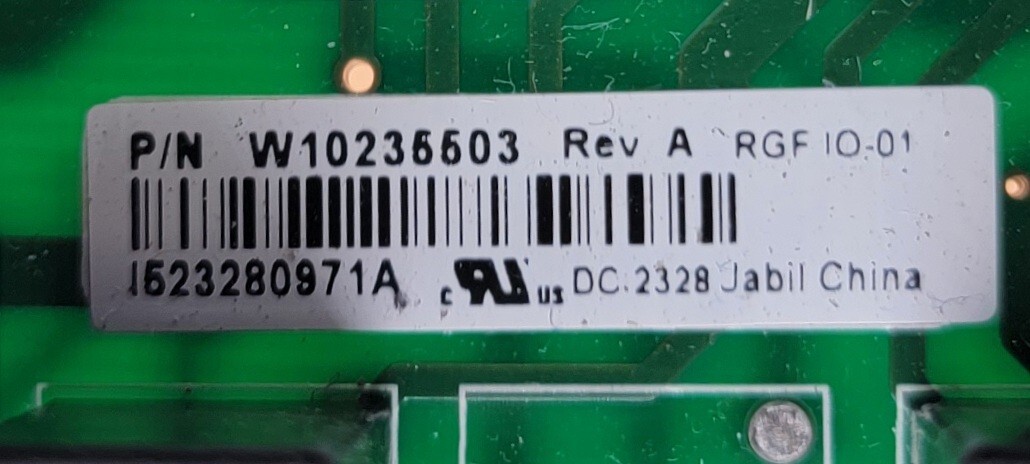 Genuine Refrigerator Kitchen Aid Control Board Part#W10235503