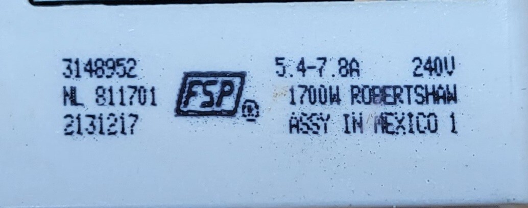 Genuine Oven Amana Element Switch Part#3148952
