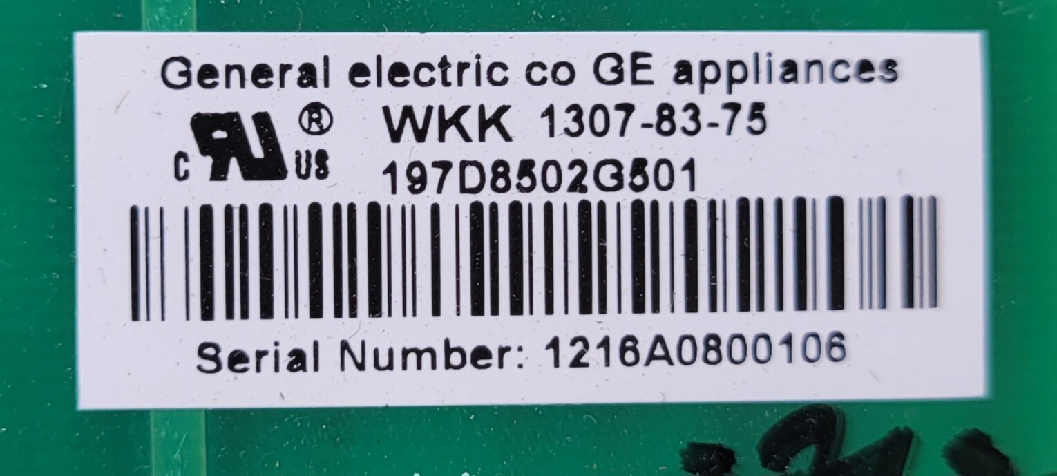 Genuine Refrigerator GE Control Board Part#197D8502G501