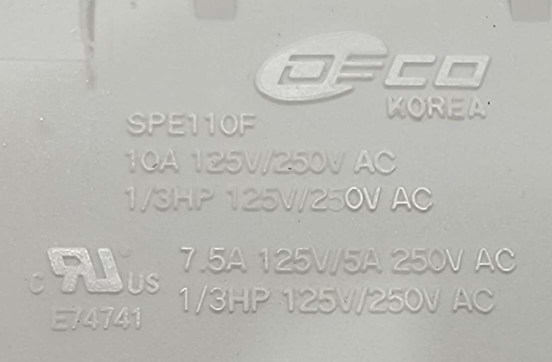 Genuine Dryer LG Door Switch Part#SPE110F
