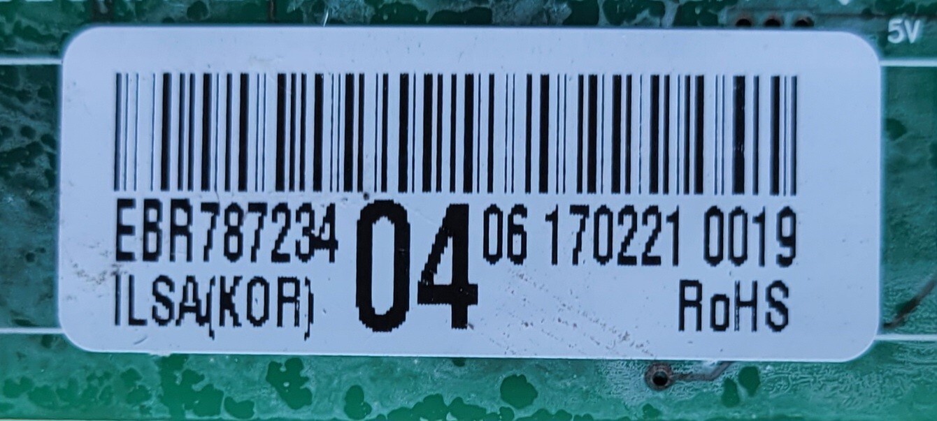Genuine Refrigerator LG Display Control Board Part#EBR787234