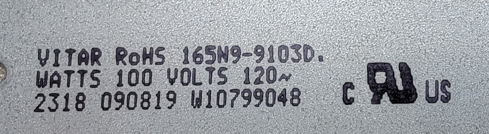Genuine Oven Whirlpool Radiant Surface Element Part#W10799048