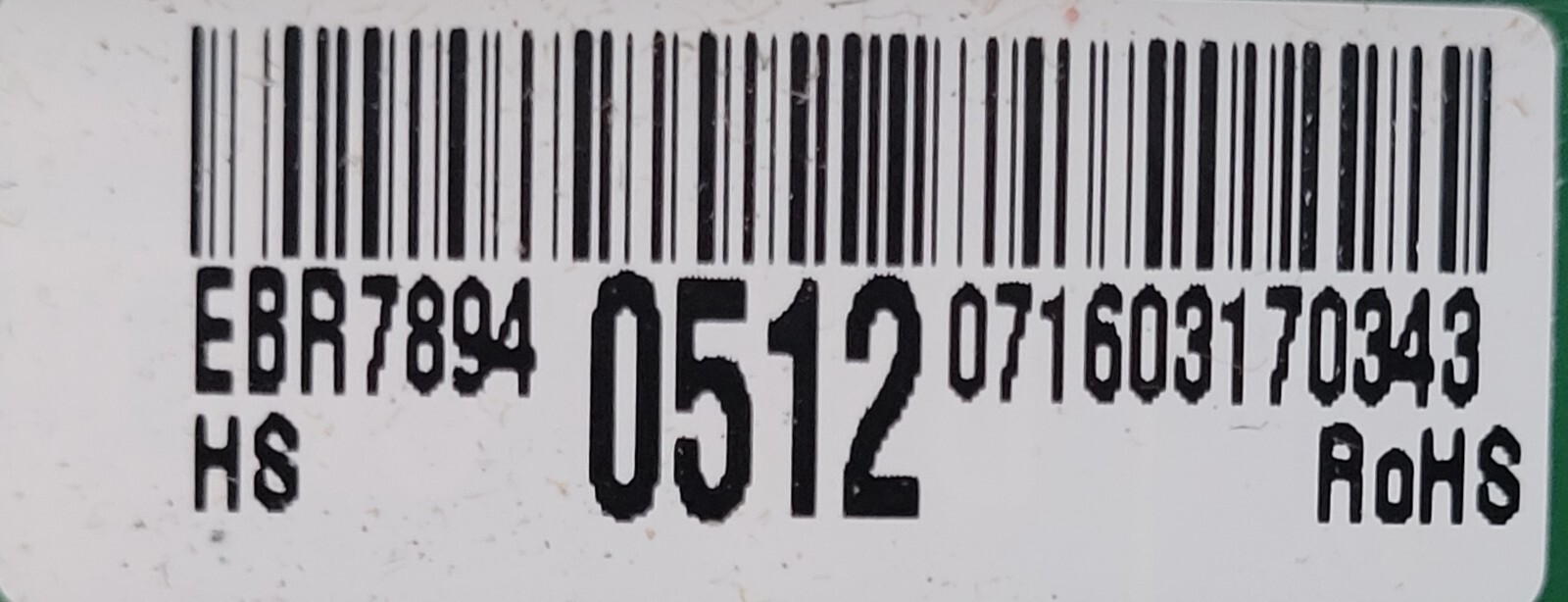 Genuine Refrigerator LG Circuit Board Part#EBR78940512