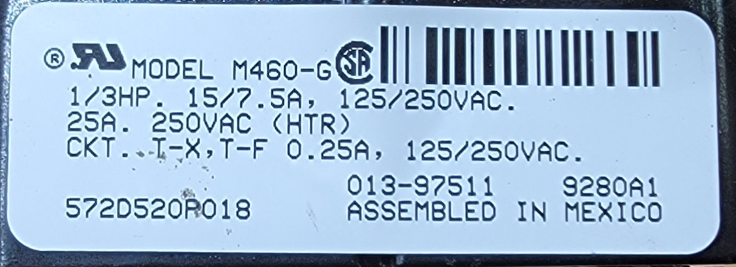 Genuine Refrigerator Samsung Timer Part#572D520P018