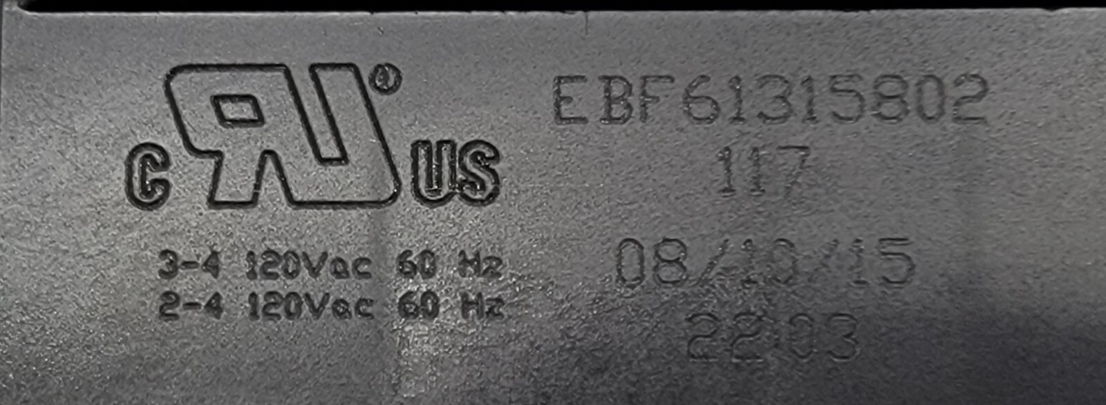 Genuine Washer LG Door Lock Switch Part#EBF61315802