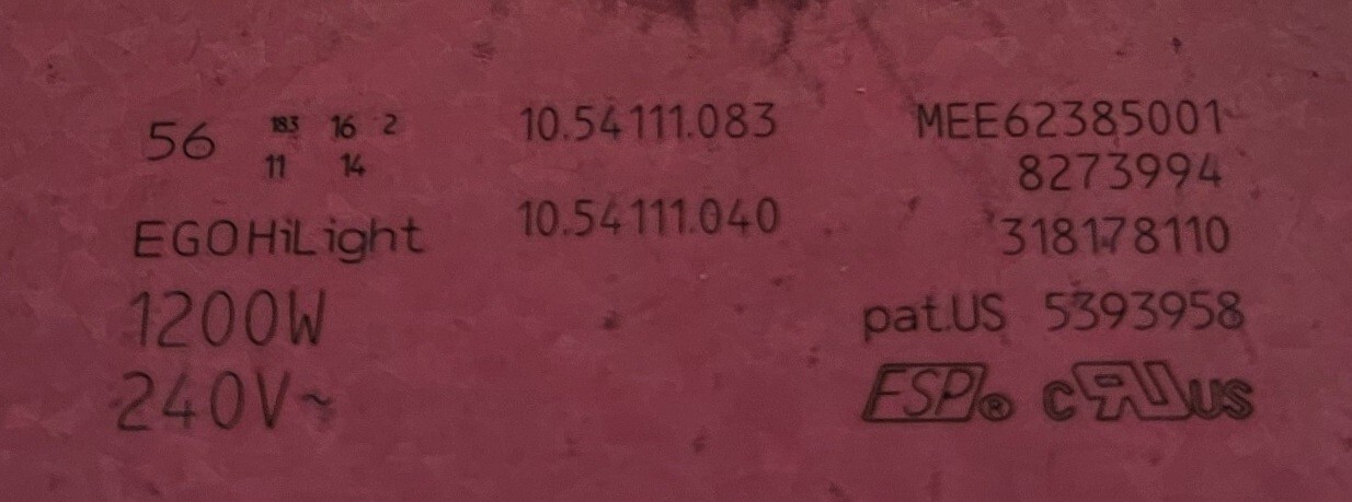 Genuine Oven LG Surface Element Part#8273994