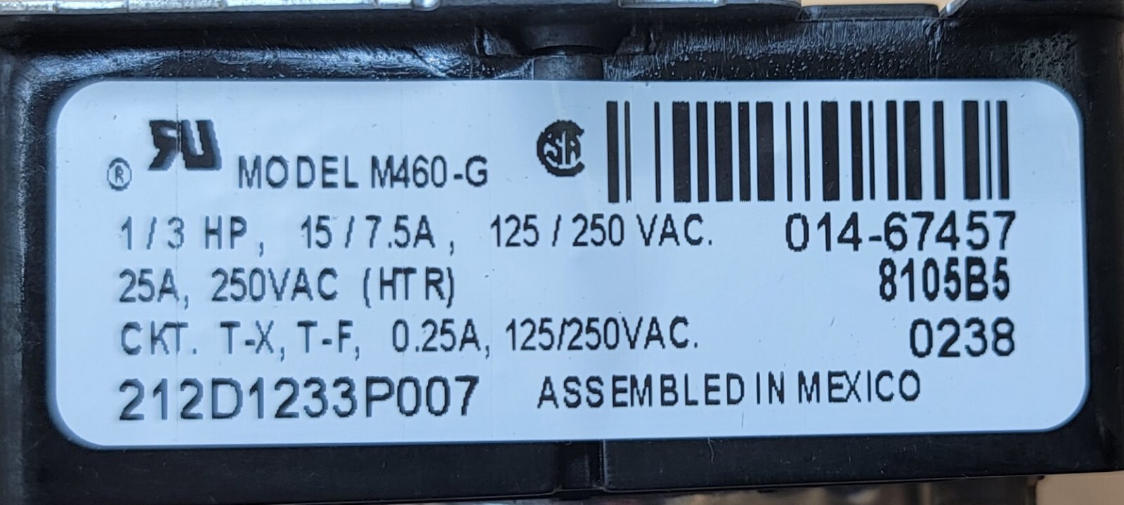 Genuine Dryer GE Timer Part#212D1233P007
