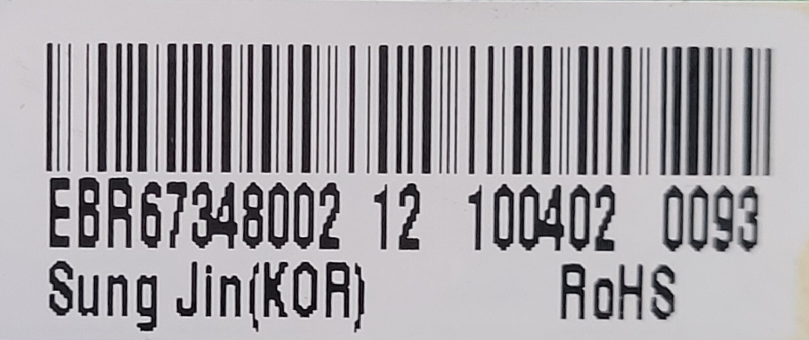 Genuine Refrigerator LG Circuit Board Part#EBR67348002