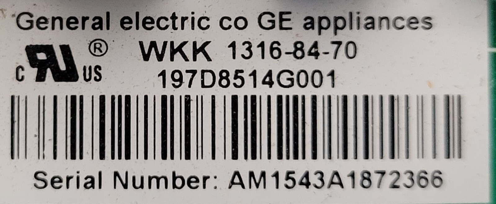 Genuine Refrigerator GE Circuit Board Part#197D8514G001