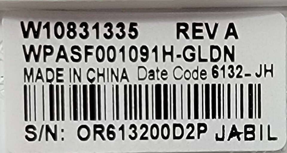 Genuine Refrigerator Whirlpool LED Light Board Part#W10831335